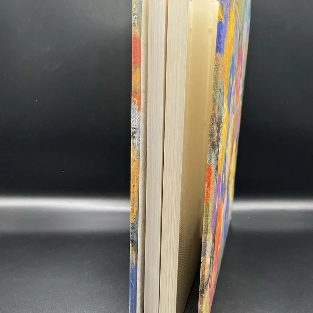 Vintage Impressionist Floral Scrapbook Album Colorful Retro Flower Power Photo